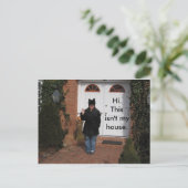 Hoi. Dit is niet mijn huis. Briefkaart (Staand voorkant)
