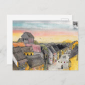 Hoi een Uitzicht van de daktop op zonsondergang Briefkaart (Voorkant / Achterkant)