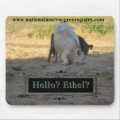 Hoi? Ethel? Murray Gray Mousepad Muismat (Voorkant)