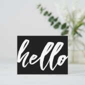 Hoi | Fancy script Briefkaart (Staand voorkant)