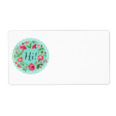 Hoi! Floral Wreator  Land Adresetiketten Etiket (Voorkant)