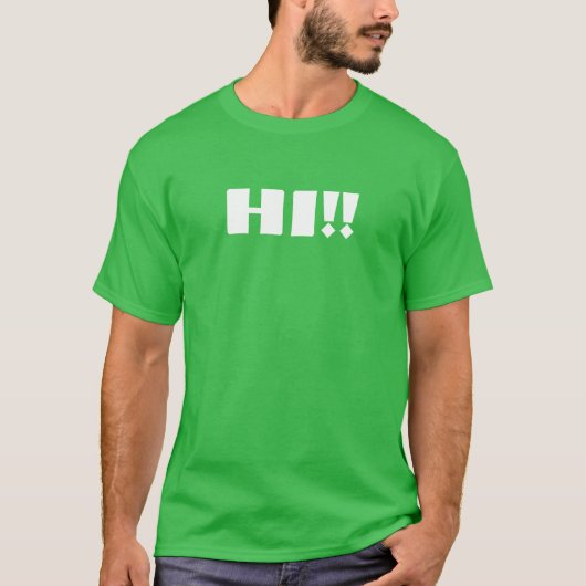 Hoi! Fun Shamrock Green Basic Donker Casual Draag T-shirt (Voorkant)