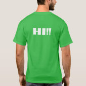 Hoi! Fun Shamrock Green Basic Donker Casual Draag T-shirt (Achterkant)
