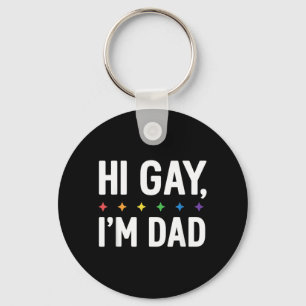 Hoi Gay Vader Vader Steun LGBTQ Pride Maand Grappi Sleutelhanger