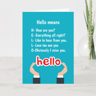Hoi Hallo Hoe gaat het? Fun Keeping in Touch Bedankkaart