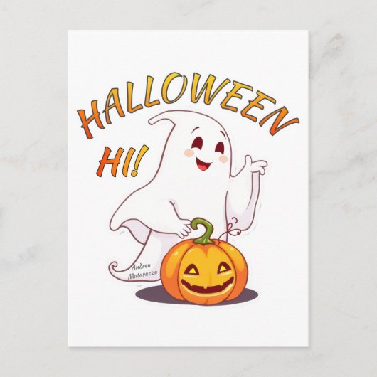 Hoi ! Halloween Briefkaart (Voorkant)