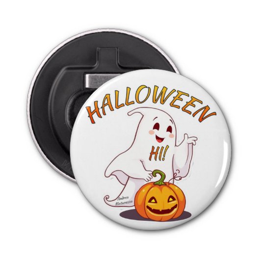 Hoi ! Halloween Button Flesopener (Voorkant)