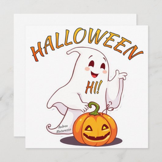 Hoi ! Halloween Kaart (Voorkant / Achterkant)