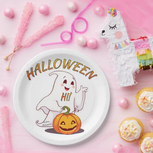 Hoi ! Halloween Papieren Bordje (Feest)