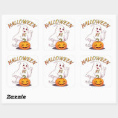 Hoi ! Halloween Vierkante Sticker (Vel)