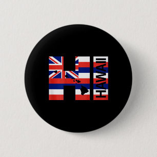 Hoi Hawaïaanse eilanden Vlag Ronde Button 5,7 Cm