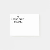 Hoi. Het kan me niet schelen. Bedankt. Post-it® Notes (Voorkant)