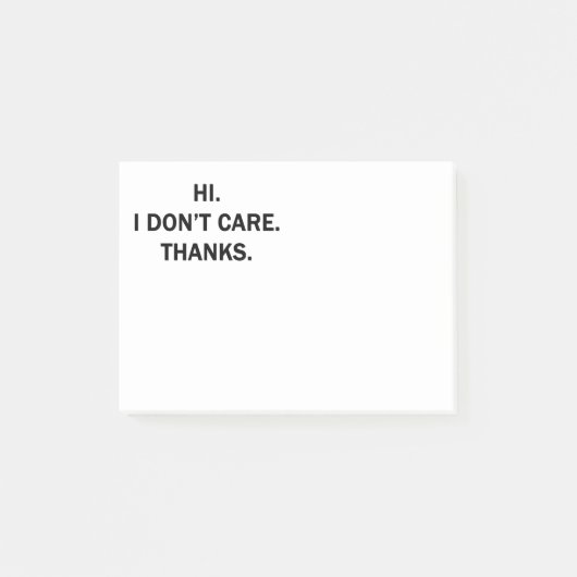 Hoi. Het kan me niet schelen. Bedankt. Post-it® Notes (Voorkant)