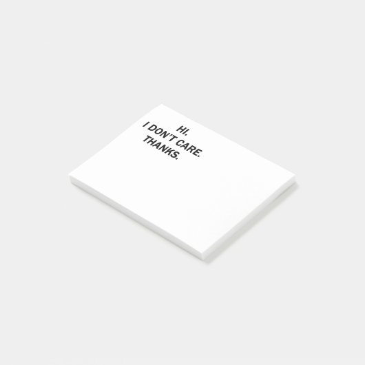 Hoi. Het kan me niet schelen. Bedankt. Post-it® Notes (Schuin)