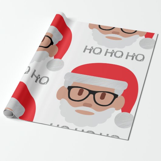 Hoi hipster santa cadeaupapier (Uitgerold)