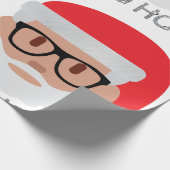 Hoi hipster santa cadeaupapier (Hoek)