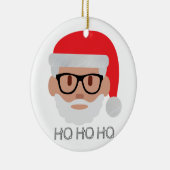Hoi hipster santa keramisch ornament (Rechts)