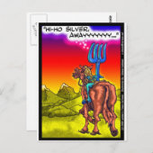 Hoi Ho Silver? Fun Lone Ranger Parody Cartoon Gift Briefkaart (Voorkant / Achterkant)