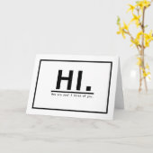 Hoi hoe denk je over je persoonlijke begroeting? kaart (Gele Bloem)