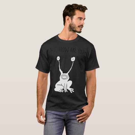 Hoi Hoe gaat het met Daniel Johnston Classic T-Shi T-shirt (Voorkant volledig)