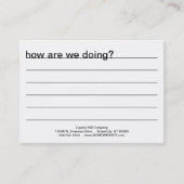 hoi. hoe gaat het ? visitekaartje (Voorkant)