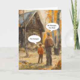 Hoi hongerig, ik ben pap Vaderdag Kaart