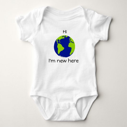 Hoi. Ik ben nieuw hier. Funny baby creeper Romper (Voorkant)