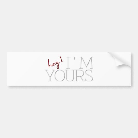 Hoi! Ik ben van jou, Valentijnsdag Bumpersticker (Voorkant)
