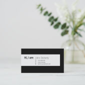 Hoi! Ik ben - Visitekaartjes voor Dating (Staand voorkant)