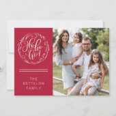 Hoi! kerstfeestdag fotokaart kaart (Voorkant)