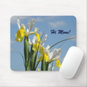Hoi Mam! muismat Gele Witte Iris Bloemen (Met muis)