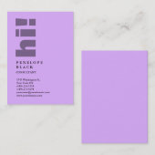 Hoi! Mauve Mallow Pink Trendy Consultant Hallo Visitekaartje (Voorkant / Achterkant)