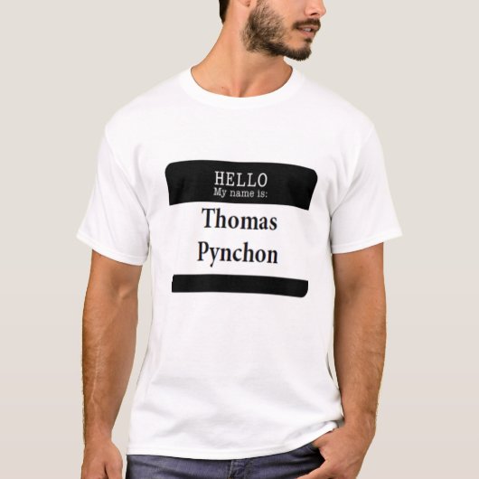 Hoi! Mijn naam is...Thomas Pynchon t-shirt (Voorkant)