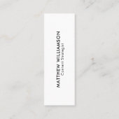 Hoi | Modern Minimal Zwart-wit Mini Visitekaartje (Achterkant)