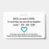 Hoi Non-verbaal Geduld PVC Badge (Achterkant)