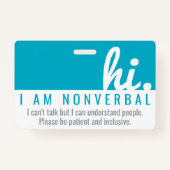 Hoi Non-verbaal Geduld PVC Badge (Voorkant)