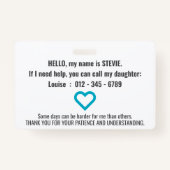 Hoi Non-verbaal Geduld PVC Badge (Achterkant)