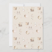 Hoi of Zij Muted Boho Gender Reveal Baby shower Kaart (Achterkant)