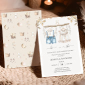 Hoi of Zij Muted Boho Gender Reveal Baby shower Kaart