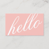 Hoi | Professioneel, modern, zwart, roze en wit Visitekaartje (Voorkant)