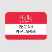 Hoi... Regina Phalange Naamplaatje (Voorkant)