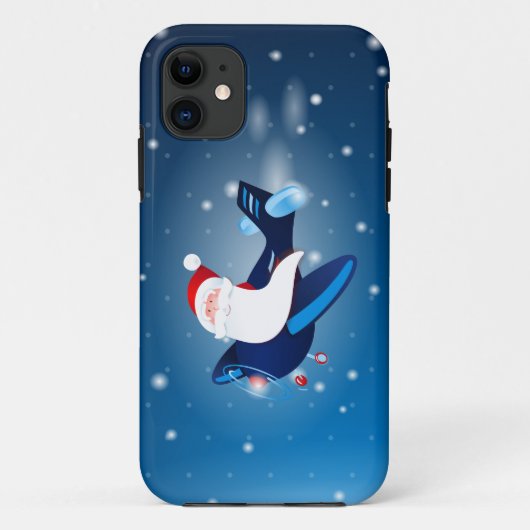 Hoi! Santa op het vliegtuig, iPhone5 hoesje (Achterkant)