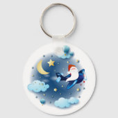 Hoi! Santa op het vliegtuig Sleutelhanger (Voorkant)