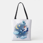 Hoi! Santa op het vliegtuig Tote Bag (Achterkant)