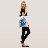 Hoi! Santa op het vliegtuig Tote Bag (Op model)