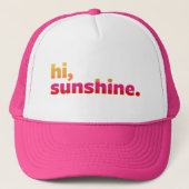 Hoi, Sunshine. Cute Pink Summer Trucker Pet (Voorkant)