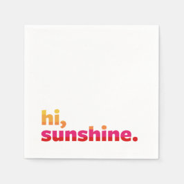 Hoi, Sunshine. Summer Party Cocktail Servet