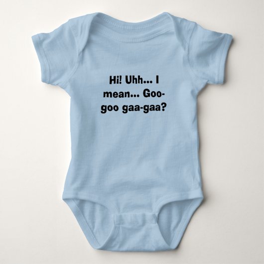 Hoi! Uhh... Ik bedoel... Goo-goo gaa-gaa? Romper (Voorkant)