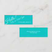 Hoi! Visitekaartje Turquoise Profile (Voorkant / Achterkant)