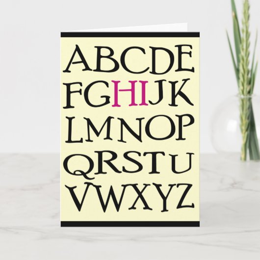 Hoi! Wenskaart, blanco binnen Kaart (Voorkant)